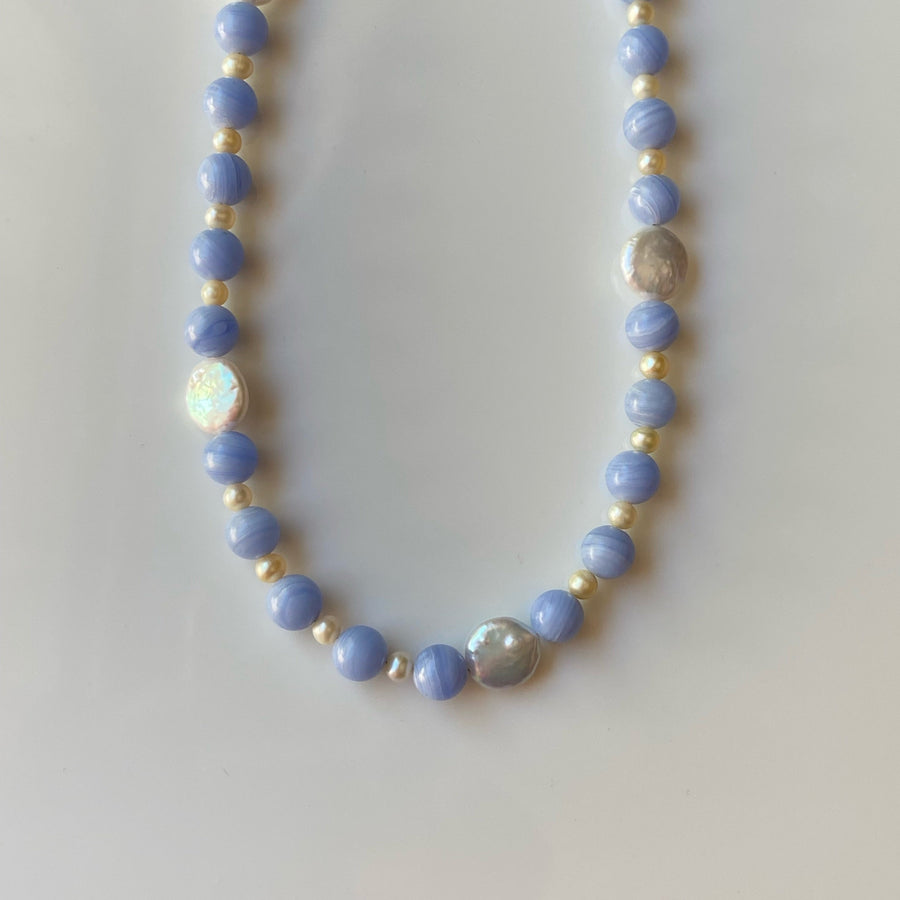 Bead and Pearl Necklace