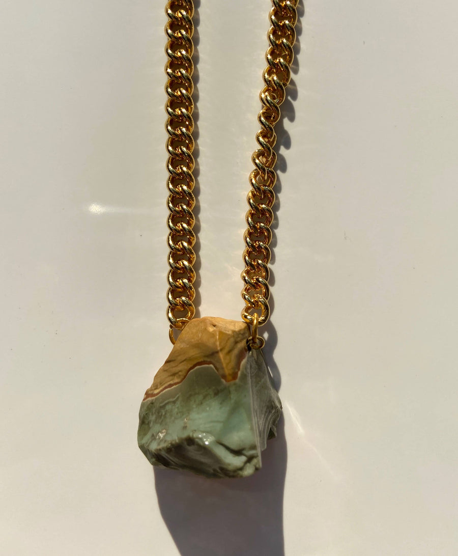 Raw Mookaite Crystal Necklace 