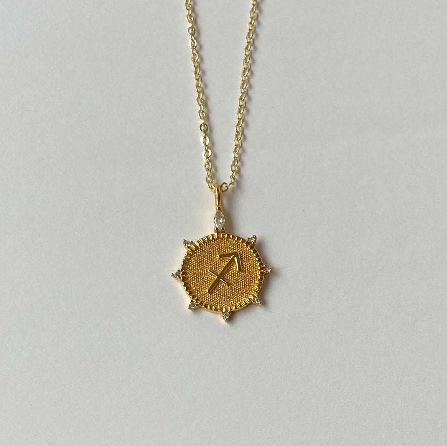 Zodiac Pendant Necklace - Gold