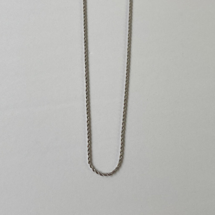 20 inch white gold filled rope chain