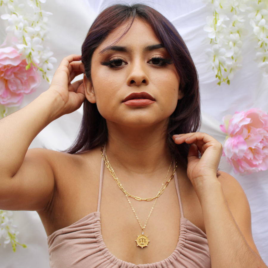 Gold filled zodiac necklace deals